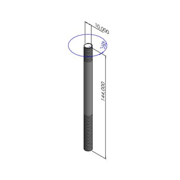 Stud Bolt M10 x 140-50-20