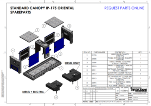 STANDARD CANOPY IP-175 Oriental Spareparts