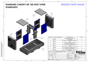 STANDARD CANOPY SIP-100 Spareparts